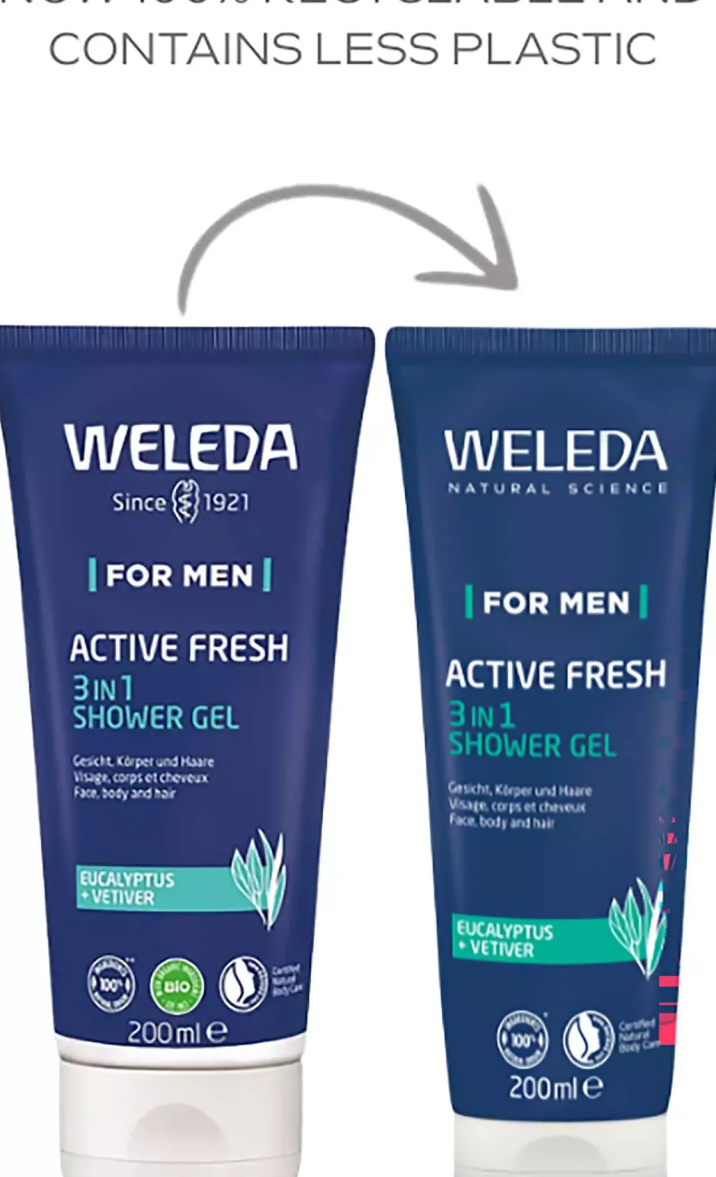 WeledaFor Men Active Fresh 3in1 Shower Gel 200 ml