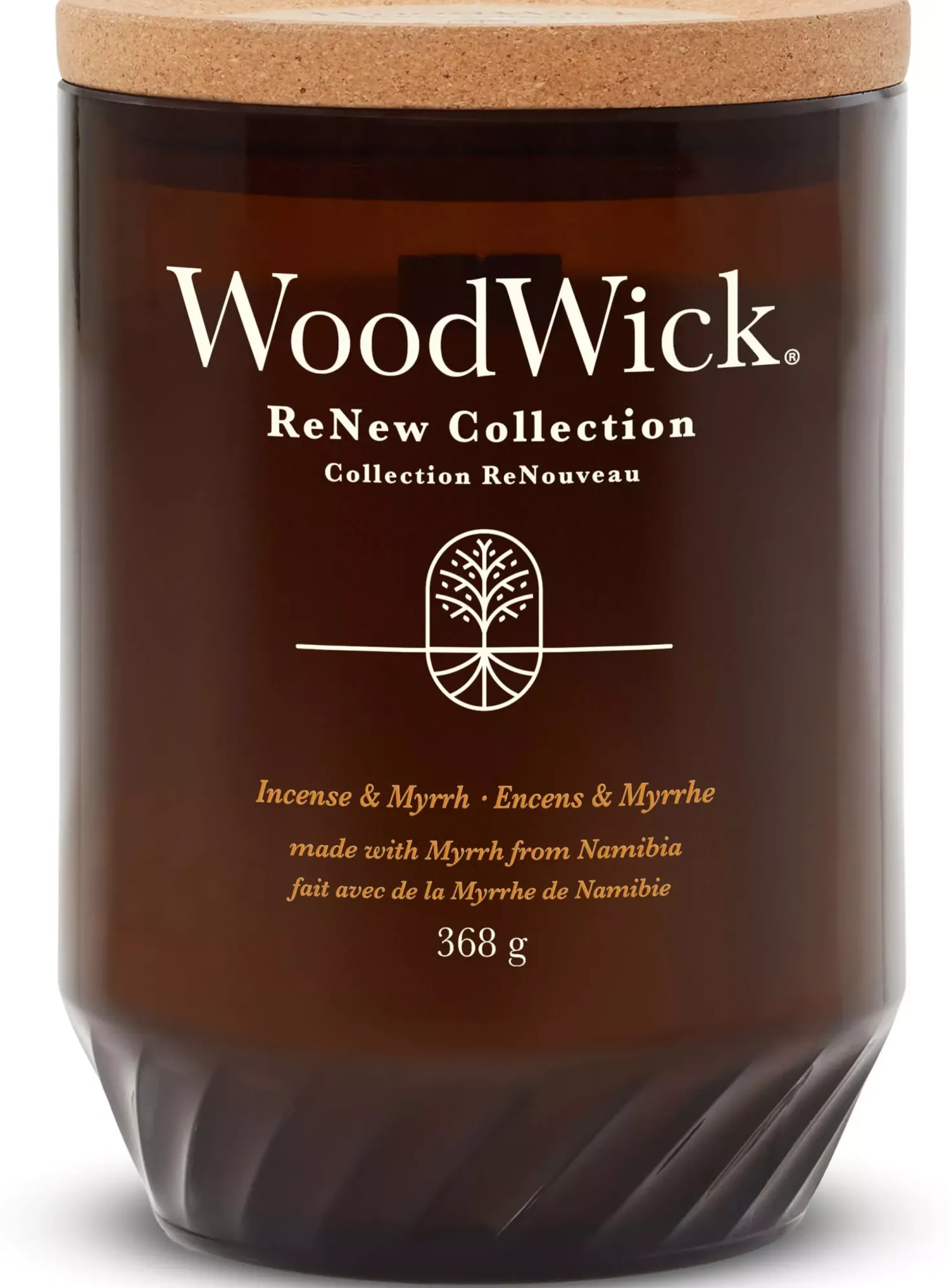 WoodWickIncense & Myrrh Renew Candle Large