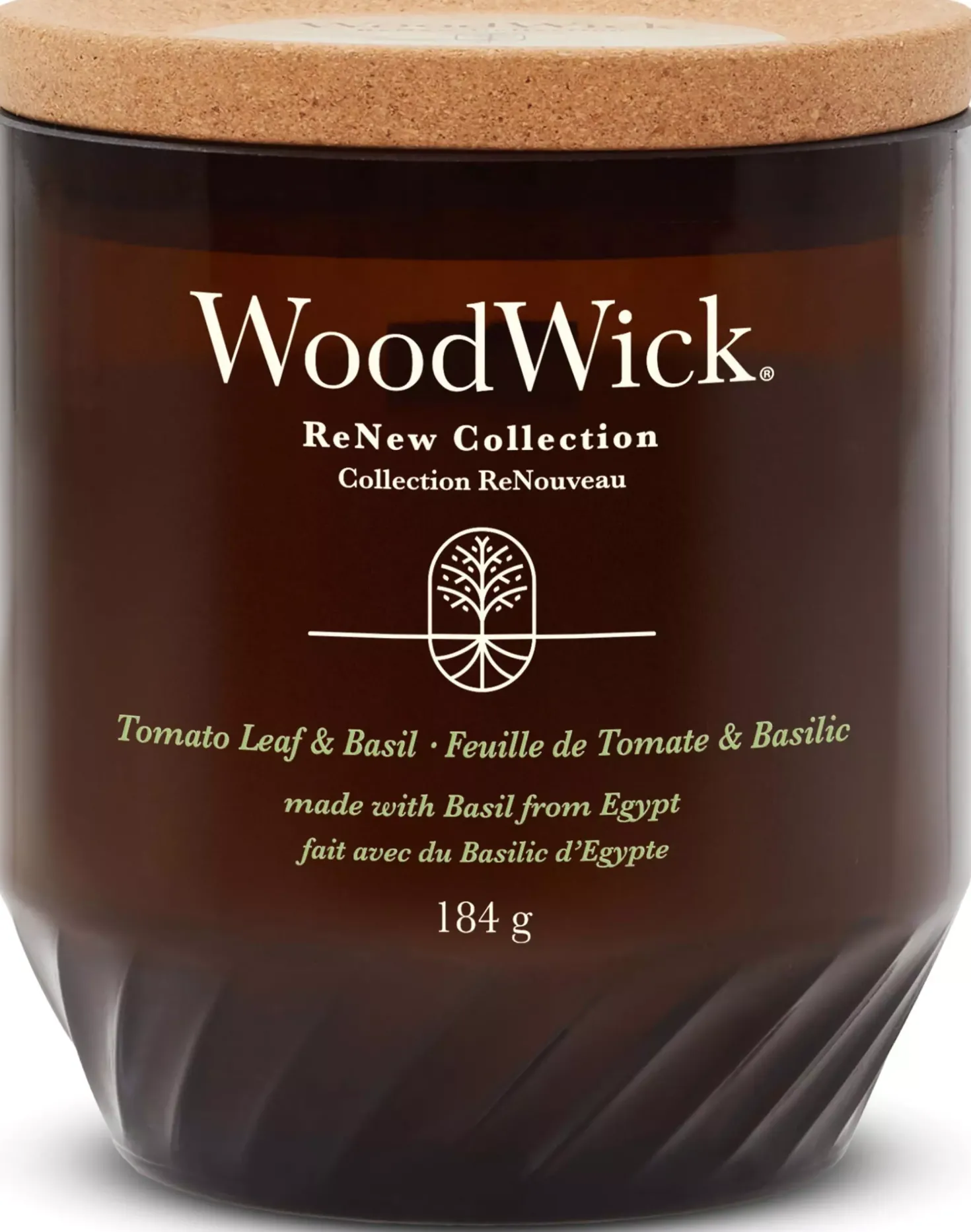WoodWickTomato Leaf & Basil Renew Candle Large