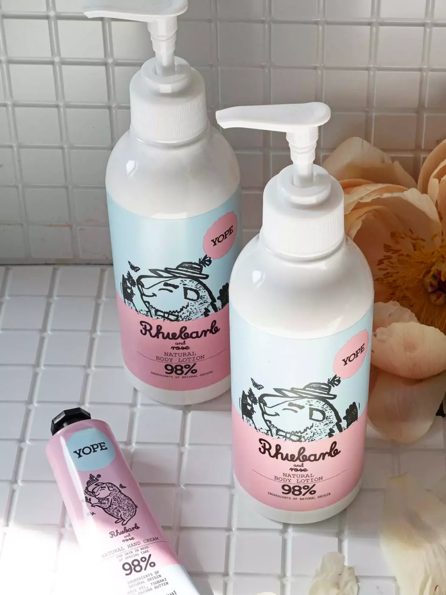YOPEBotanical Body Lotion Rhubarb and Rose 300 ml