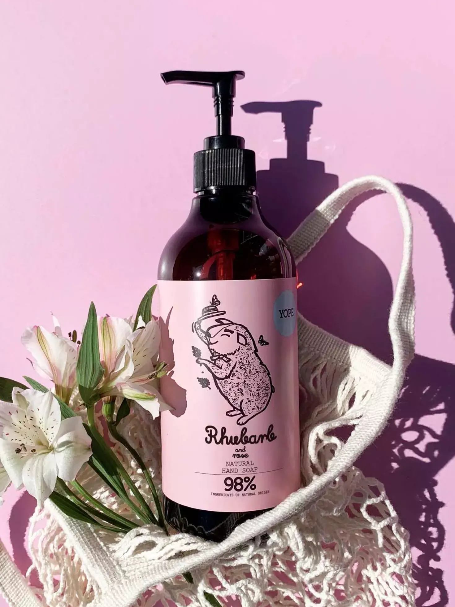 YOPEBotanical Hand Soap Rhubarb and Rose 500 ml