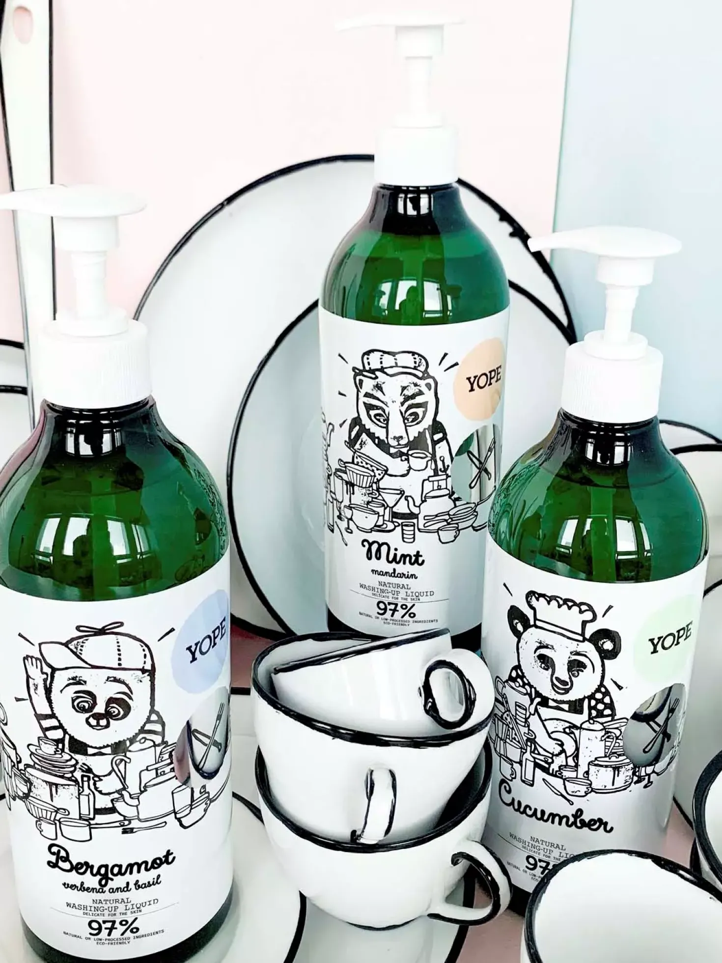 YOPEKitchen Natural Washing-Up Liquid Mint & Mandarin 750 ml